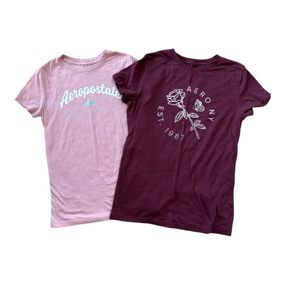 Aeropostale Tops - Bundle of Two Classic Crew Aeropostale Tees Size Large and Medium